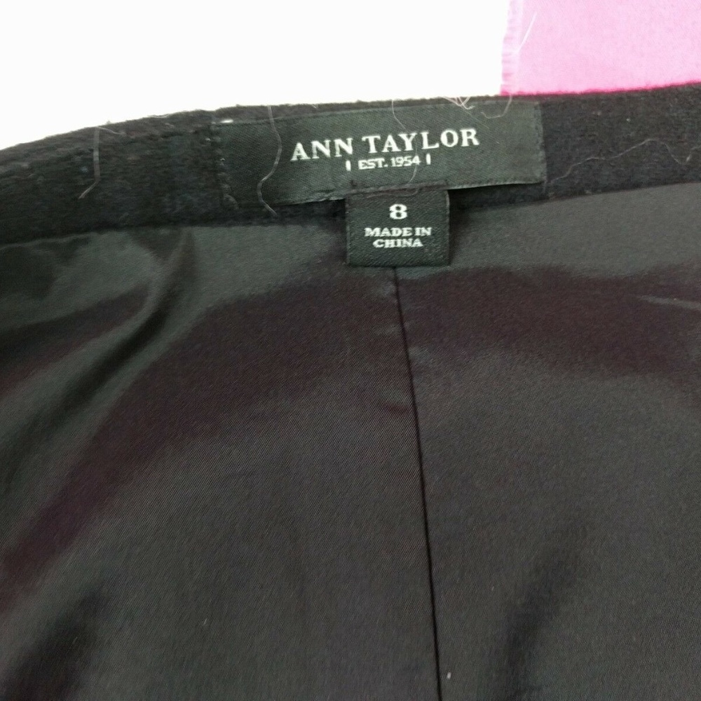 @ Ann Taylor sz 8 Pencil Skirt Honeycomb Black - Picture 2 of 5